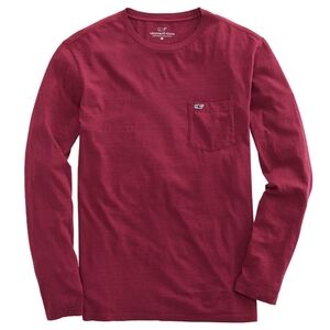 Vineyard Vines‎ 100% Cotton Maroon Long Sleeve Tee, M